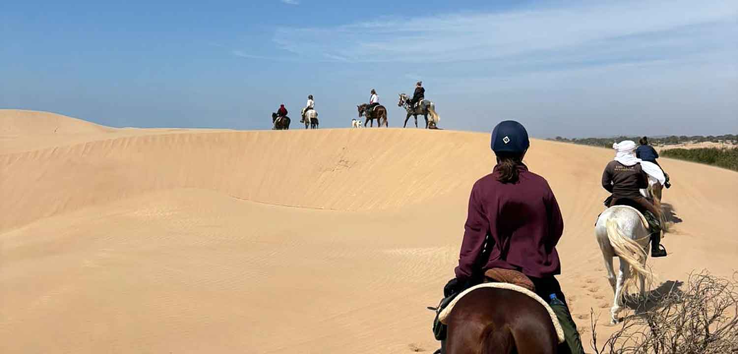 Reiten durch die Dünen in Essaouira