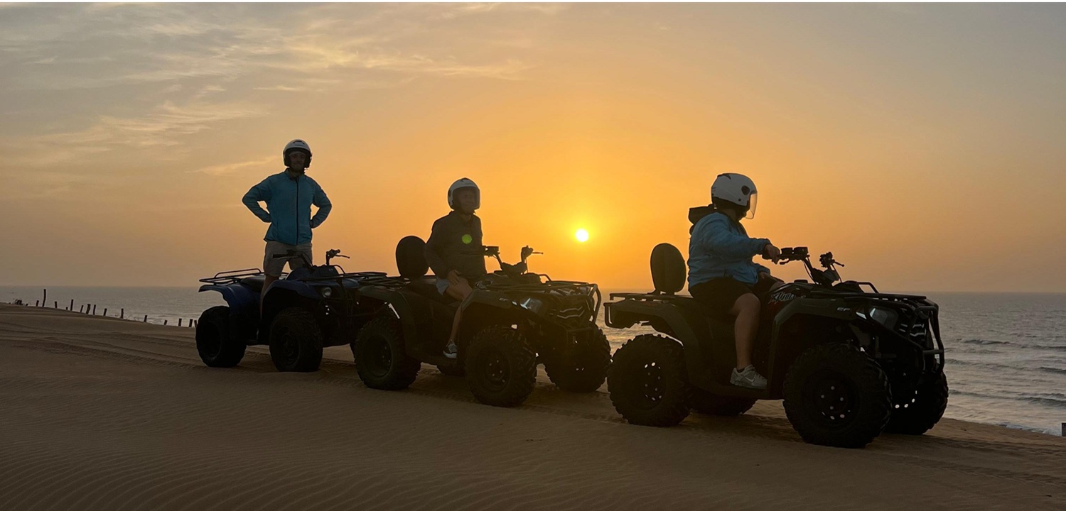 Quad tour in Essaouira at sunset